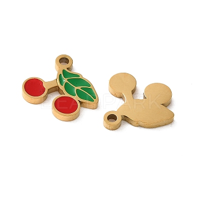 304 Stainless Steel Enamel Charms STAS-B100-06G-11-1