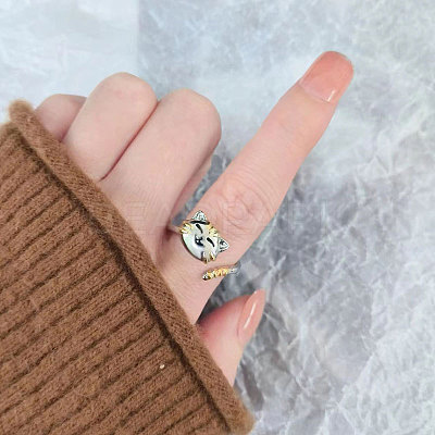 Adjustable Opening Brass with Enamel Ring PW-WG20627-01-1