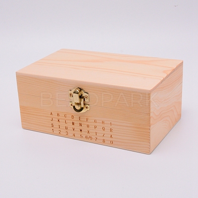 Rectangle Unfinished Wooden Box OBOX-WH0005-05-1