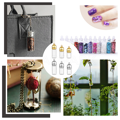 10Pcs 5 Styles Glass Pendants GLAA-NB0001-76-1