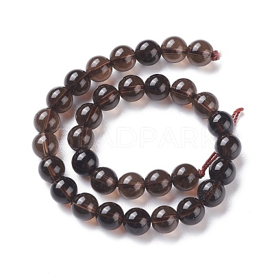 Natural Smoky Quartz Beads Strands G-C076-6mm-4-1