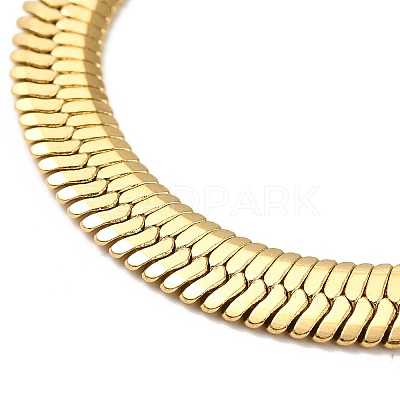 Ion Plating(IP) 304 Stainless Steel Herringbone Chain Bracelet for Men Women BJEW-E058-01E-G-1