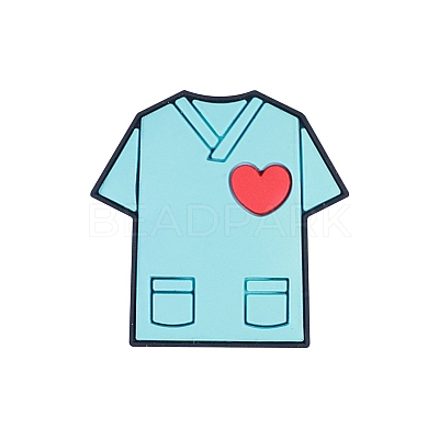 Medical Theme Nurse Uniform Food Grade Silicone Beads PW-WG65817-01-1