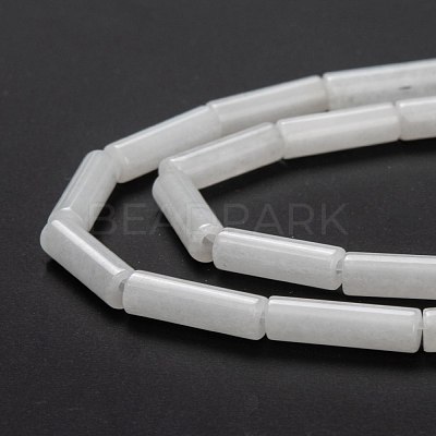 Natural White Jade Beads Strands G-F247-46-1