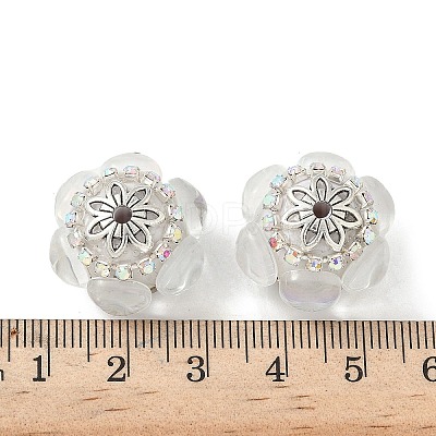 Acrylic Rhinestone Rondelle Beads CLAY-NH0003-02AS-07-1