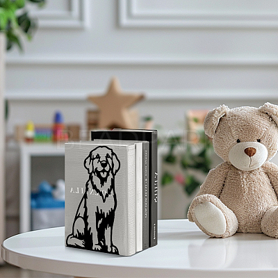 Non-Skid Iron Bookend Display Stands AJEW-WH0548-050-1