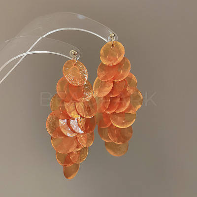Shell Dangle Stud Earrings FS-WGED06D-21-1