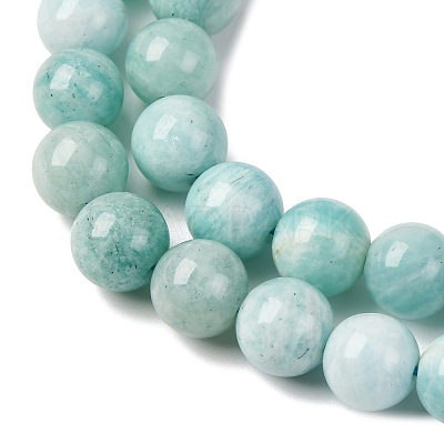 Natural Amazonite Beads Strands G-K068-03-8mmA-1