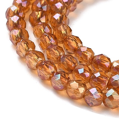 Electroplate Transparent Glass Beads Strands LS-GLAA-H021-01A-FR02-1