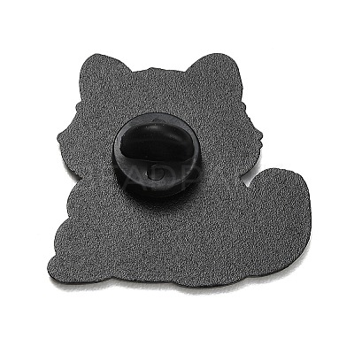 Cute Raccoon Eating Cookie Enamel Pins JEWB-K040-05EB-1