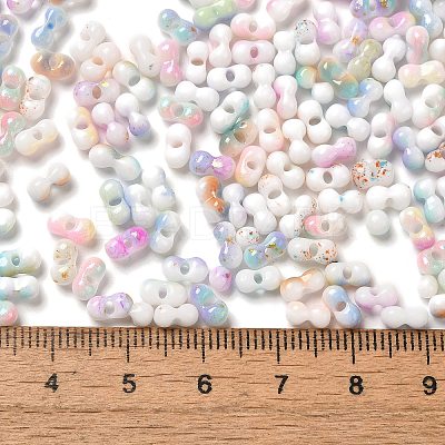 Two Tone Baking Paint Glass Seed Beads SEED-F005-01A-03-1