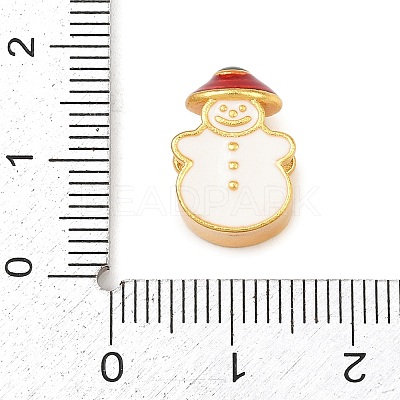 Christams Brass Enamel European Beads LS-KK-F922-03D-G-1