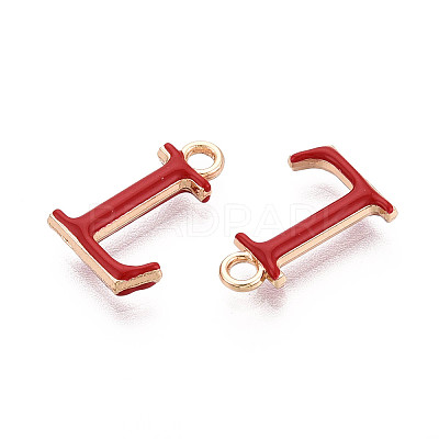 Rack Plating Alloy Enamel Pendants ENAM-T024-53L-G-1