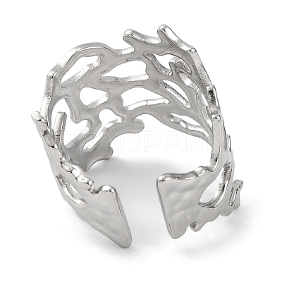 304 Stainless Steel Cuff Bangles for Women BJEW-D050-02S-1