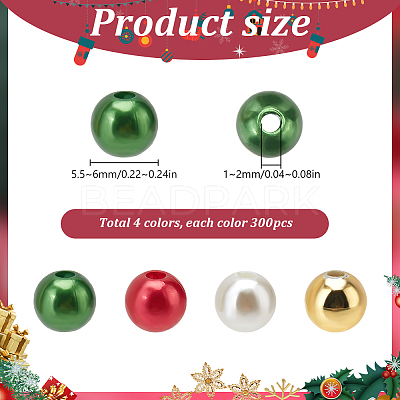 Imitation Pearl Acrylic Beads OACR-SP0001-22A-1