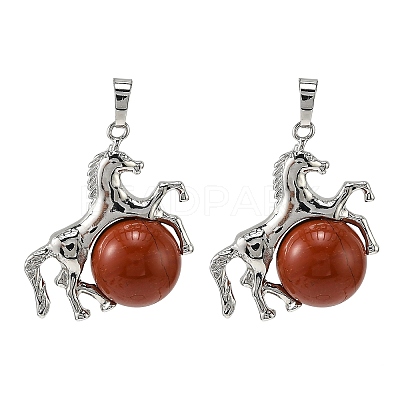 Natural Red Jasper Pendants G-D102-01P-01-1