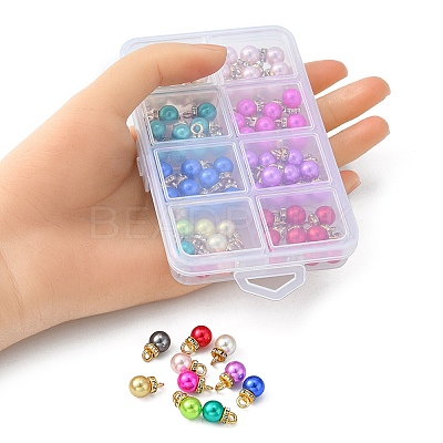 80Pcs 8 Colors ABS Plastic Charms KY-YW0001-29-1
