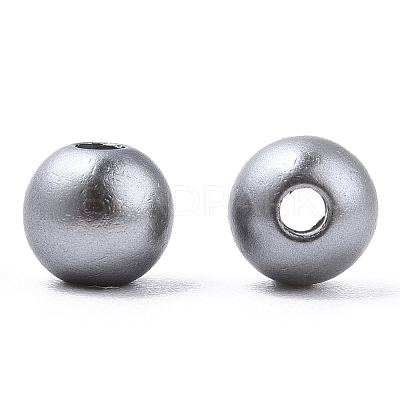 Spray Painted ABS Plastic Imitation Pearl Beads OACR-T015-05A-02-1