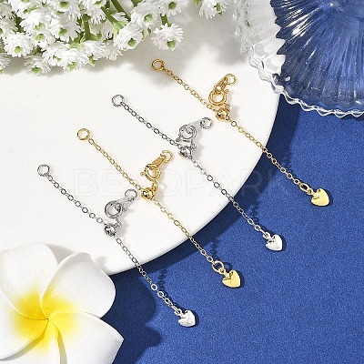4Pcs 2 Colors Brass End Chains FIND-YW0010-34-1