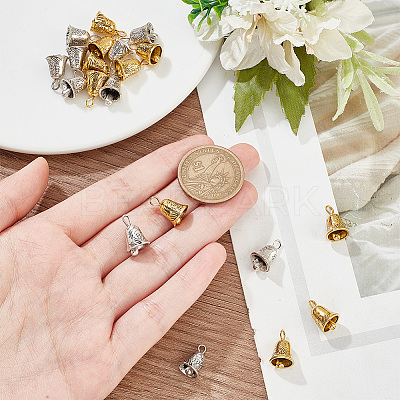40Pcs 2 Colors Alloy Bell Charms FIND-GA0005-71-1