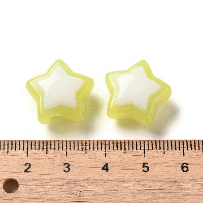 Imitation Jelly Transparent Acrylic Beads SACR-R741-03G-1