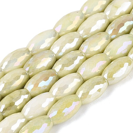 Anti-Tarnish Electroplate Glass Beads Strands EGLA-Q130-02A-07-1