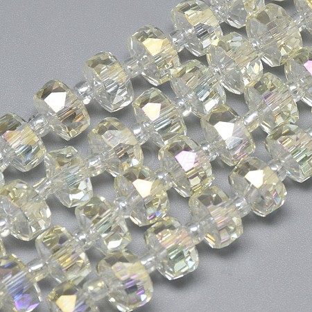 Electroplate Glass Beads Strands EGLA-Q083-8mm-D11-1