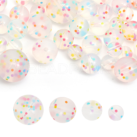 CHGCRAFT 48Pcs 4 Style Food Grade Eco-Friendly Silicone Beads SIL-CA0001-50-1