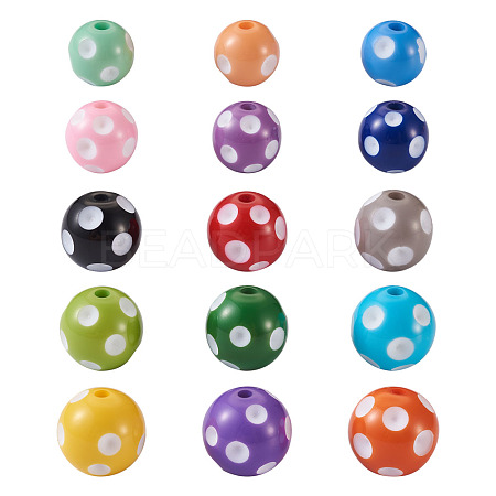 Opaque Acrylic Beads SACR-CW0001-03-1