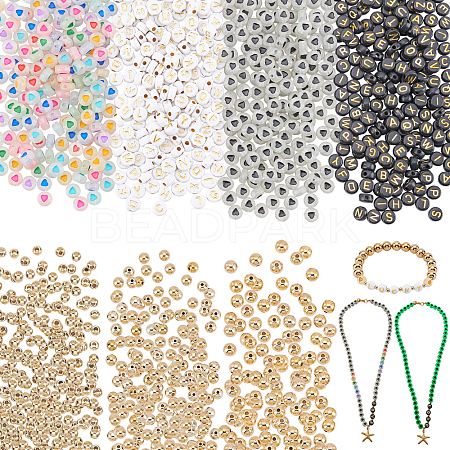 1700Pcs 7 Style Luminous Acrylic Beads DIY-PH0003-77-1