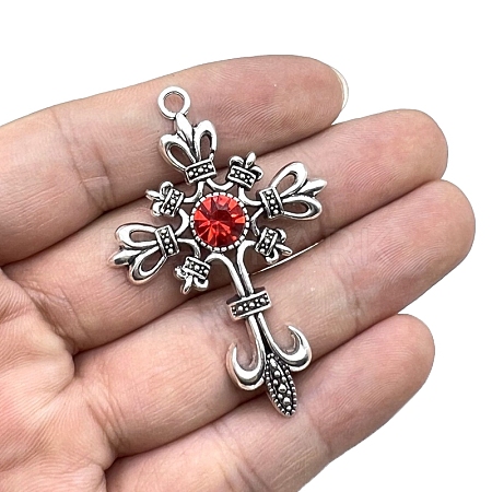Alloy Rhinestone Pendants PW-WG2DB08-01-1