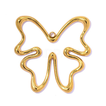 Hollow 304 Stainless Steel Pendants STAS-OY016-33G-1