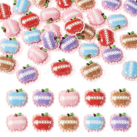 30Pcs Opaque Resin Cabochons RESI-TA0005-79D-1