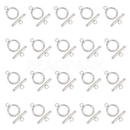 Tarnish Resistant 304 Stainless Steel Toggle Clasps X-STAS-K148-01P-1