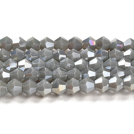 Opaque Solid Color Electroplate Glass Beads Strands LS-GLAA-F029-P4mm-A14-1