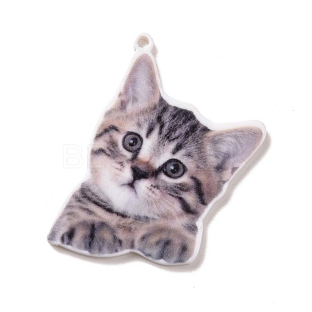 Printed Opaque Acrylic Pendants SACR-G029-01N-1