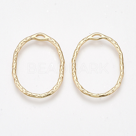 Brass Open Back Bezel Pendants KK-S350-404-1