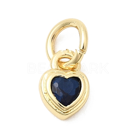 Brass Cubic Zirconia Charms KK-G554-02C-02-1