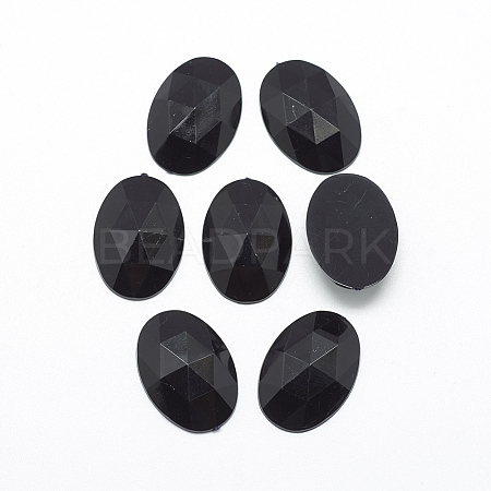 Acrylic Rhinestone Flat Back Cabochons LS-GACR-Q011-30x40-01-1