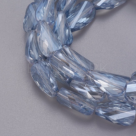 Electroplate Glass Beads Strands X-EGLA-L010-PL01-1