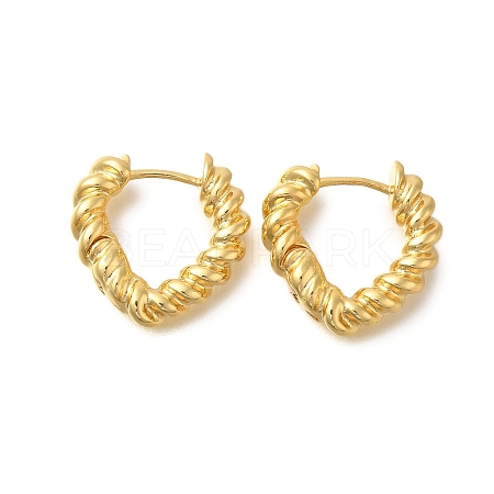 Rack Plating Twist Brass Hoop Earrings EJEW-I310-17G-1