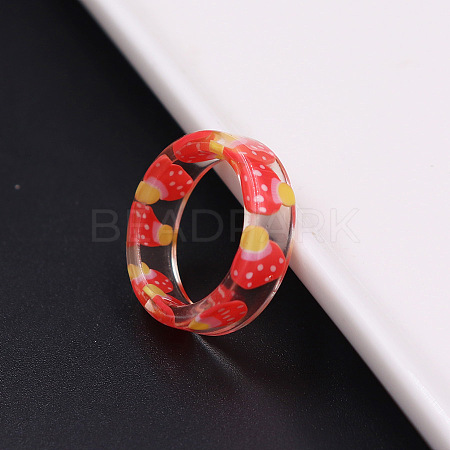 Transparent Resin Finger Rings WGC4E19-08-1