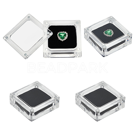 Acrylic Loose Diamond Packaging Boxes with Magnetic CON-WH0105-14B-1
