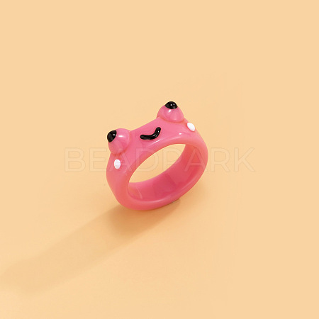 Cute Cartoon Resin Finger Rings for Women WG24438-02-1