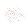 Brass Flat Head Pins KK-WH0058-03D-RG-3