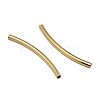 Brass Curved Tube Beads KK-F0317-12-NR-2