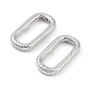 Rhodium Plated 925 Sterling Silver Spring Gate Rings STER-K173-18P-2