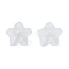 Transparent Frosted Acrylic Flower Beads X-PL554-5
