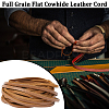 Flat Cowhide Leather Jewelry Cord LC-GF0001-10B-02-4