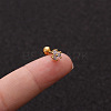 316L Surgical Stainless Steel Micro Pave Clear Cubic Zirconia Clover Cartilage Earrings WG9CD6D-27-1
